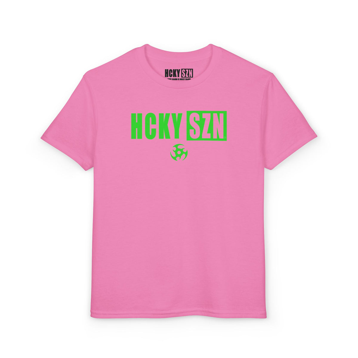 Youth HCKY SZN DryBlend Tee Shirt (Lime Logo) - Various Colors