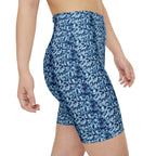 HKY SZN High Waisted Workout Shorts (Azure Tide)