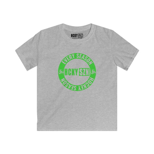 Youth Circle SZN Softstyle Tee (Lime Logo) - Various Colors
