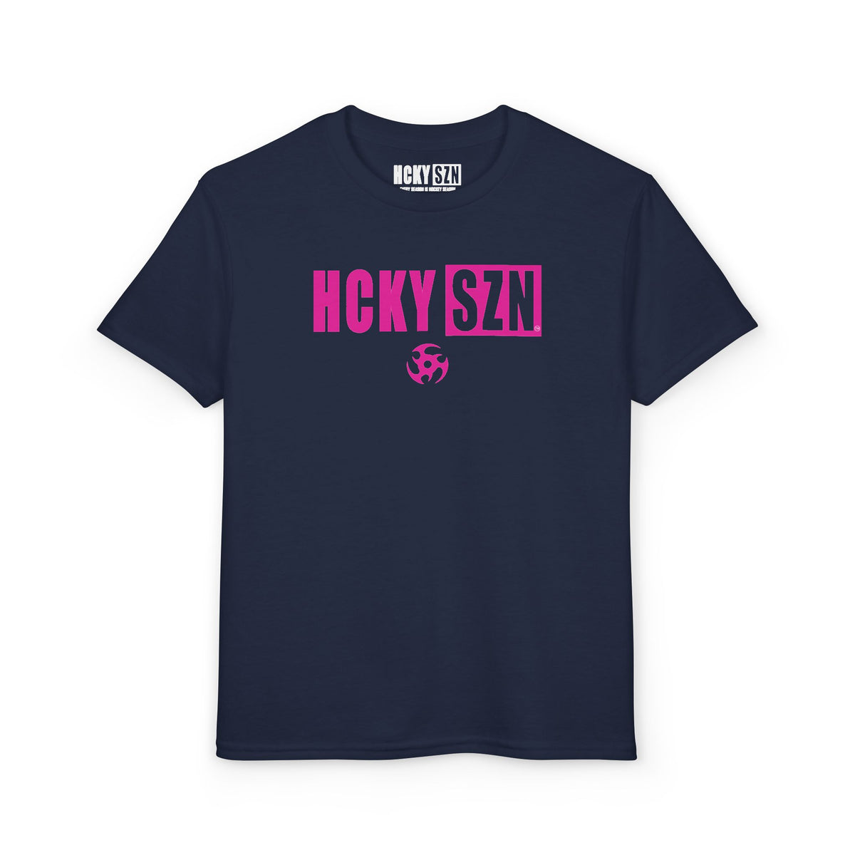 Youth HCKY SZN DryBlend Tee Shirt (Pink Logo) - Various Colors