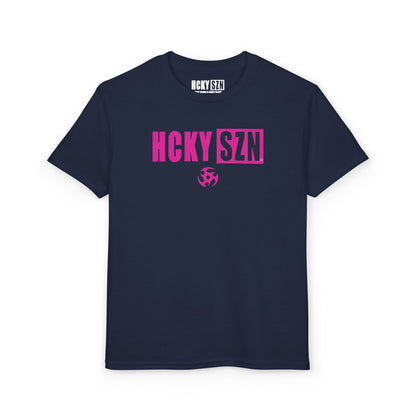 Youth HCKY SZN DryBlend Tee Shirt (Pink Logo) - Various Colors