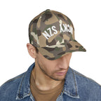 Upside Down HCKY SZN Embroidered Flex Fit Hat (Green Camo)