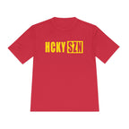 HCKYSZN (Flagship Logo) Adult Performance Tee - Red/Yellow