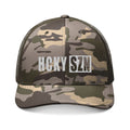 HCKY SZN Embroidered Olive Camo Trucker Hat