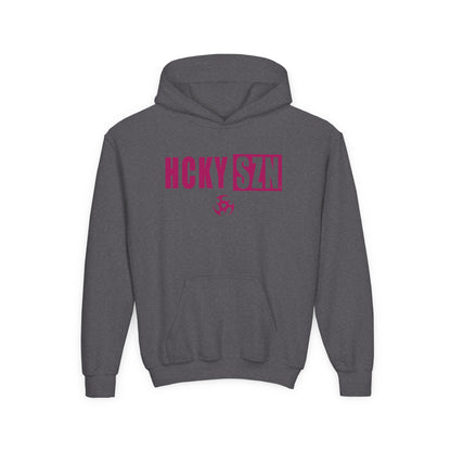 Youth HCKY SZN (Raspberry Logo) Hooded Sweatshirt - Various Colors