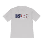 HCKYSZN (Flagship Logo) Adult Performance Tee - Silver/USA
