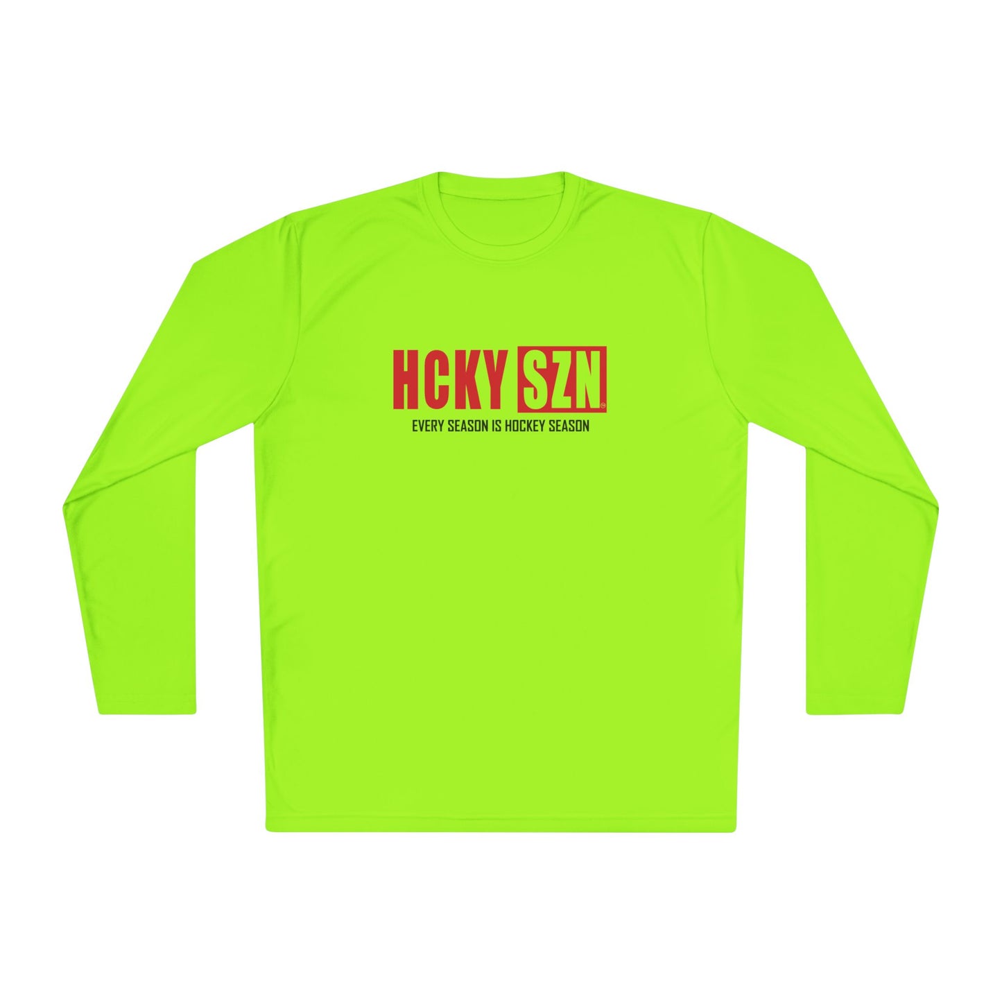 Every Season is HCKYSZN Performance Long Sleeve Tee - Red Logo