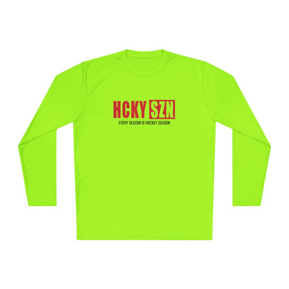 Every Season is HCKYSZN Performance Long Sleeve Tee - Red Logo