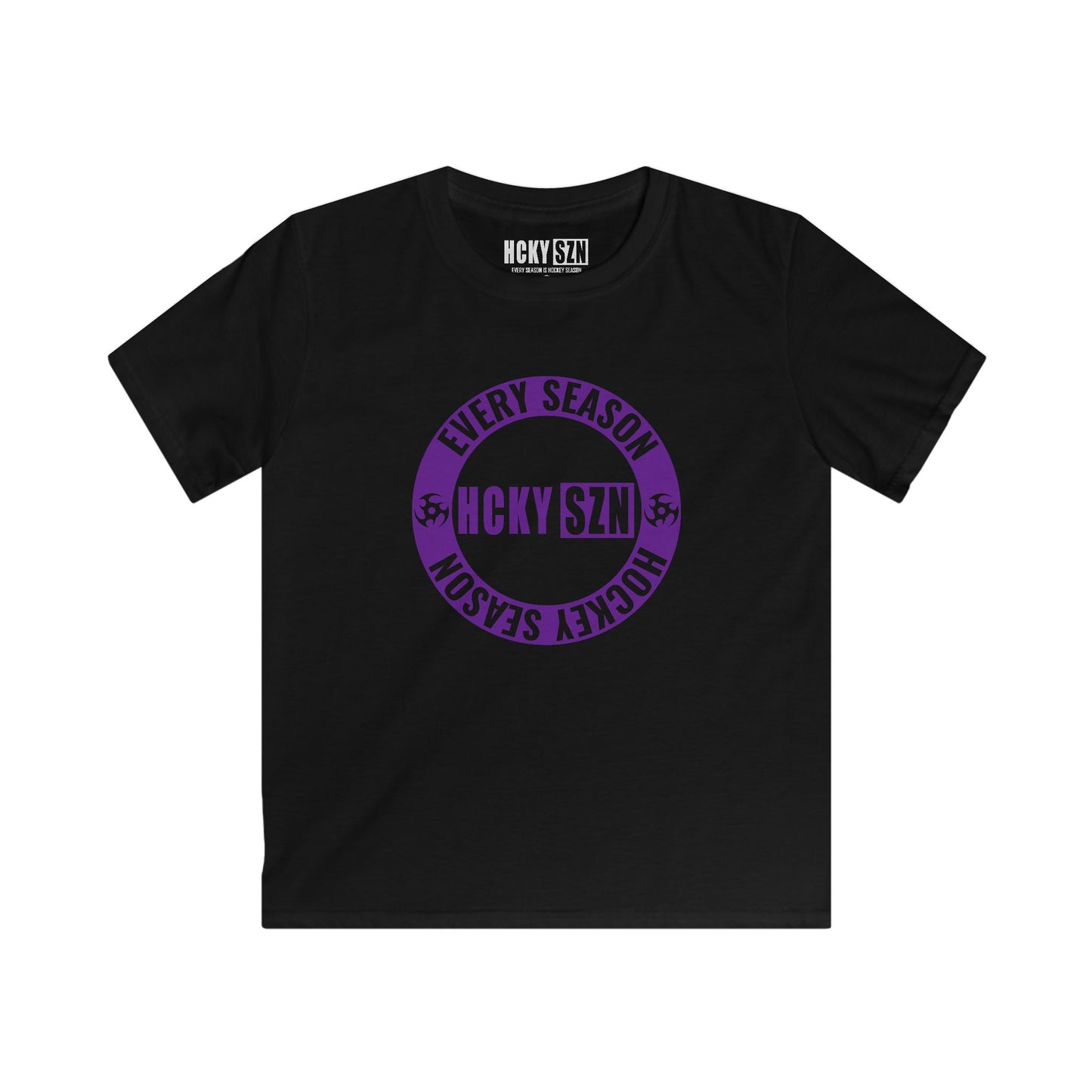 Youth Circle SZN Softstyle Tee (Purple Logo) - Various Colors