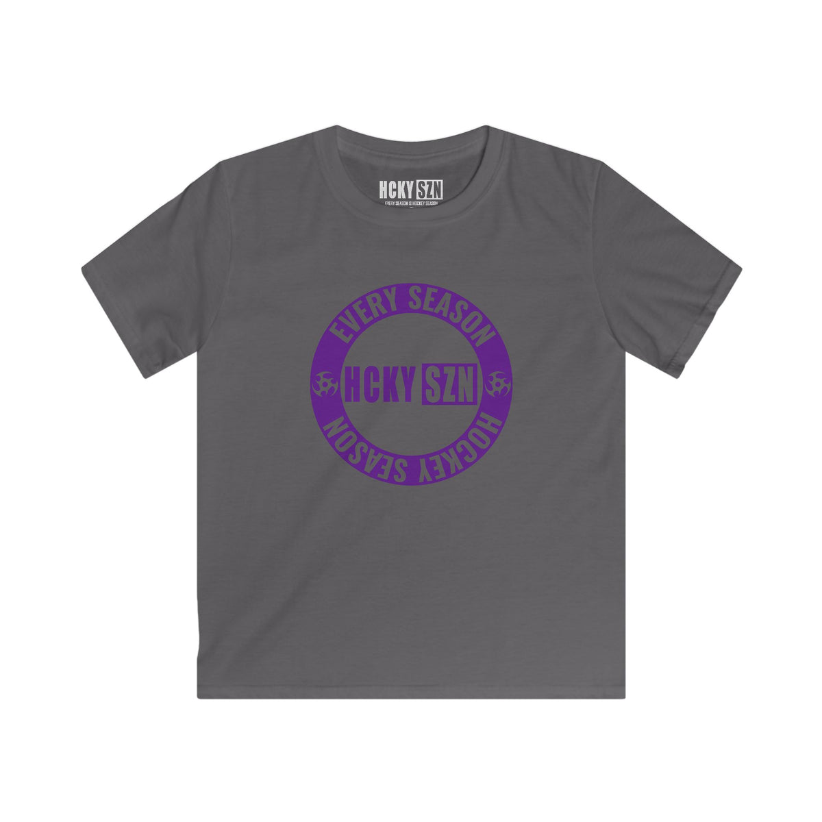 Youth Circle SZN Softstyle Tee (Purple Logo) - Various Colors