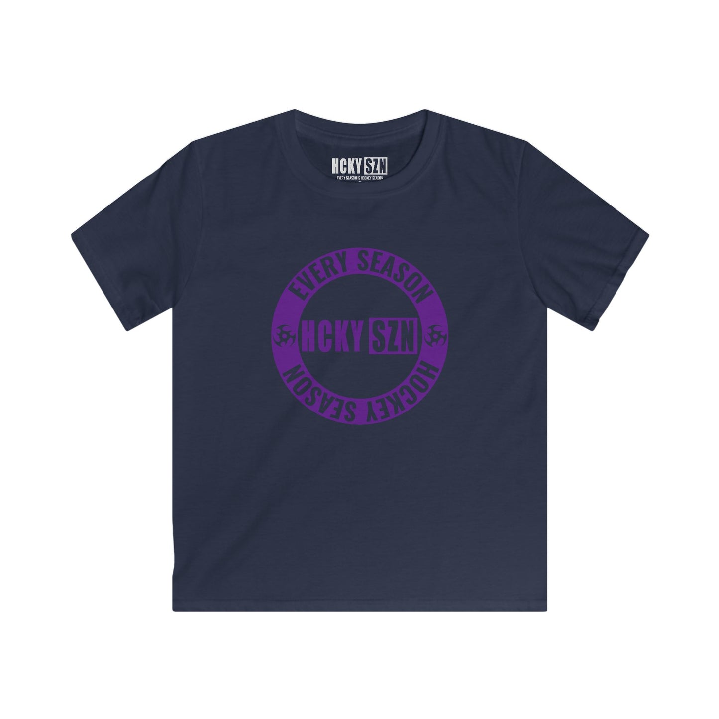 Youth Circle SZN Softstyle Tee (Purple Logo) - Various Colors