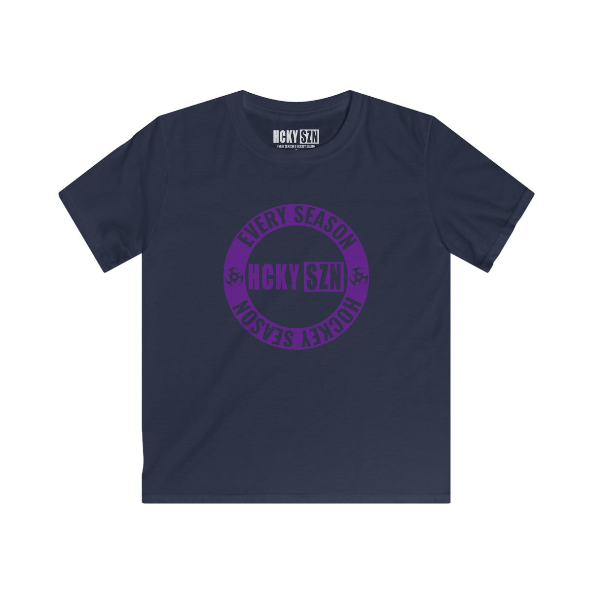 Youth Circle SZN Softstyle Tee (Purple Logo) - Various Colors