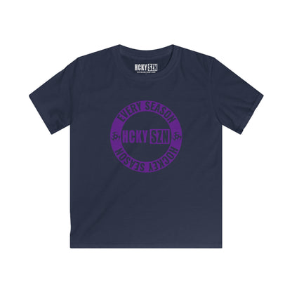 Youth Circle SZN Softstyle Tee (Purple Logo) - Various Colors