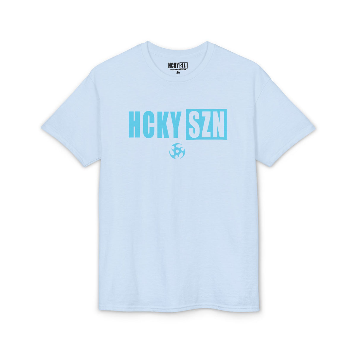 HCKY SZN Simple Star DryBlend Tee Shirt (Sky Blue Logo) - Various Colors