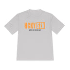 HCKYSZN (Hustle Hit) Adult Performance Tee - Silver/Mango/Black