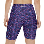 HKY SZN High Waisted Workout Shorts (Watercolor Galaxy)