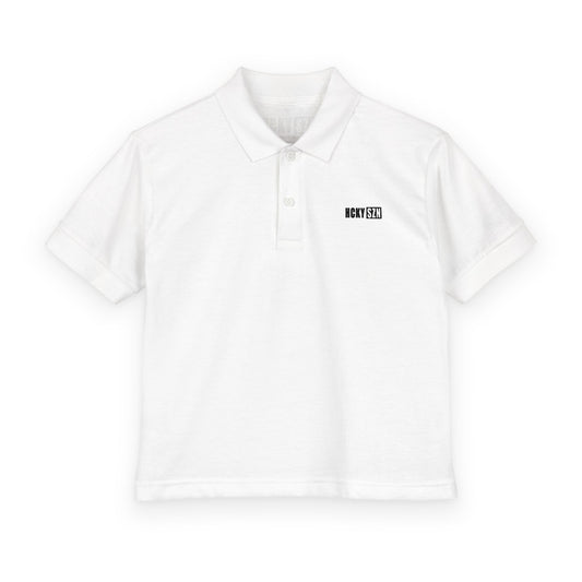 Youth HCKY SZN DryBlend Polo Shirt (White)