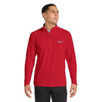 HCKY SZN Embroidered Quarter-Zip Pullover (Red/White)