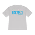 HCKYSZN (Flagship Logo) Adult Performance Tee - Silver/Sky Blue