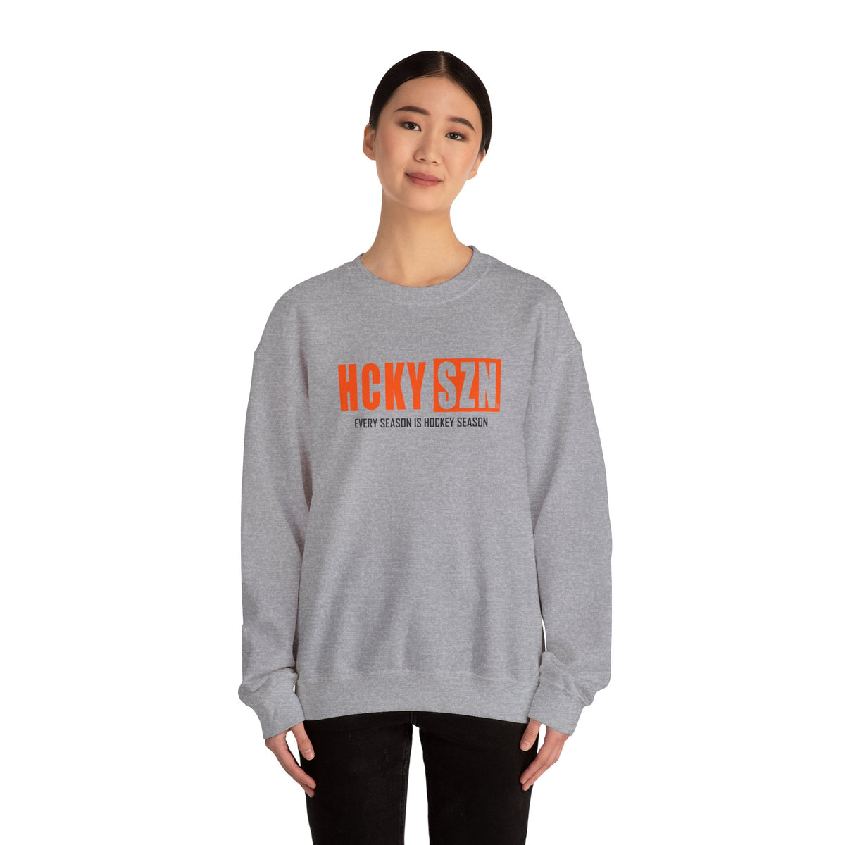 HCKY SZN Crewneck Sweatshirt (Orange Logo) - Various Colors