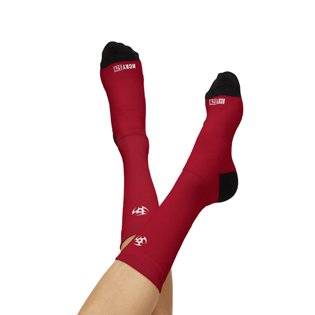 Comfort Crew Fleece Lined Hockey Socks (Red)