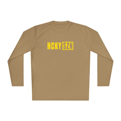 HCKY SZN Performance Long Sleeve Tee (Yellow Logo) - Various Colors