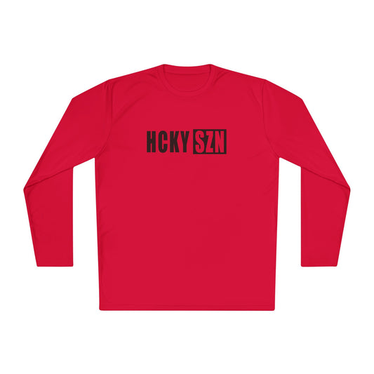 HCKY SZN Performance Long Sleeve Tee (Black Logo) - Various Colors