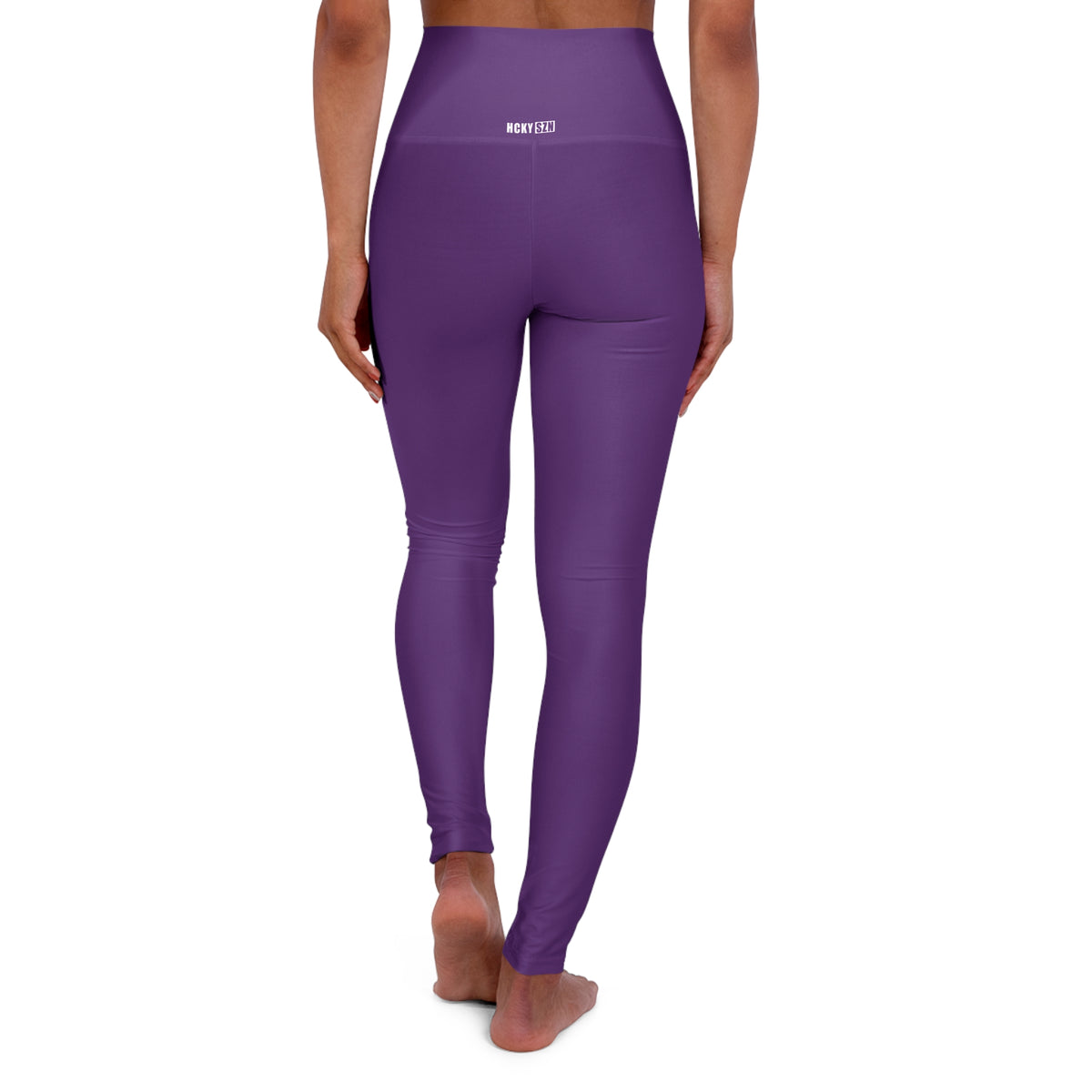 HCKY SZN High Waisted Yoga Leggings (Wineberry Purple)