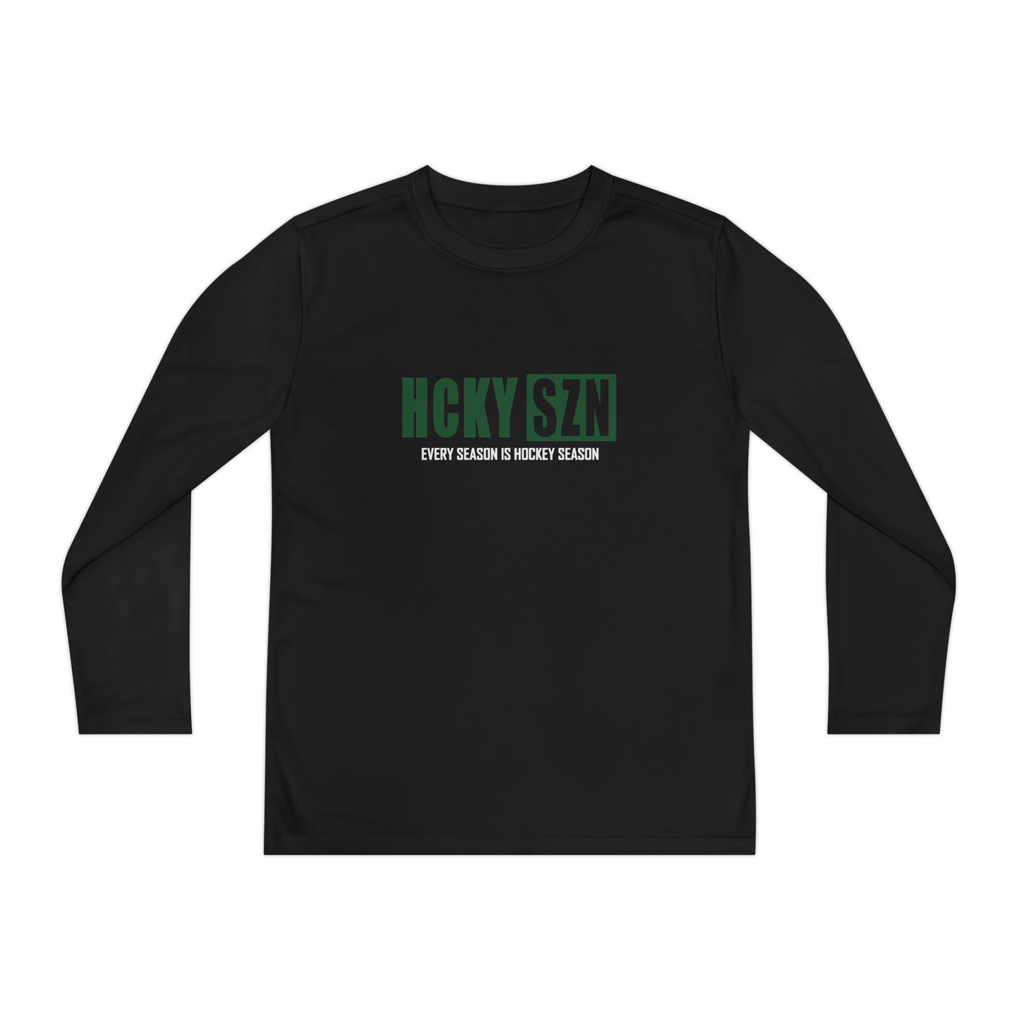 Every Season is HCKY SZN Youth Competitor Long Sleeve Tee (Forest Logo) - Various Colors