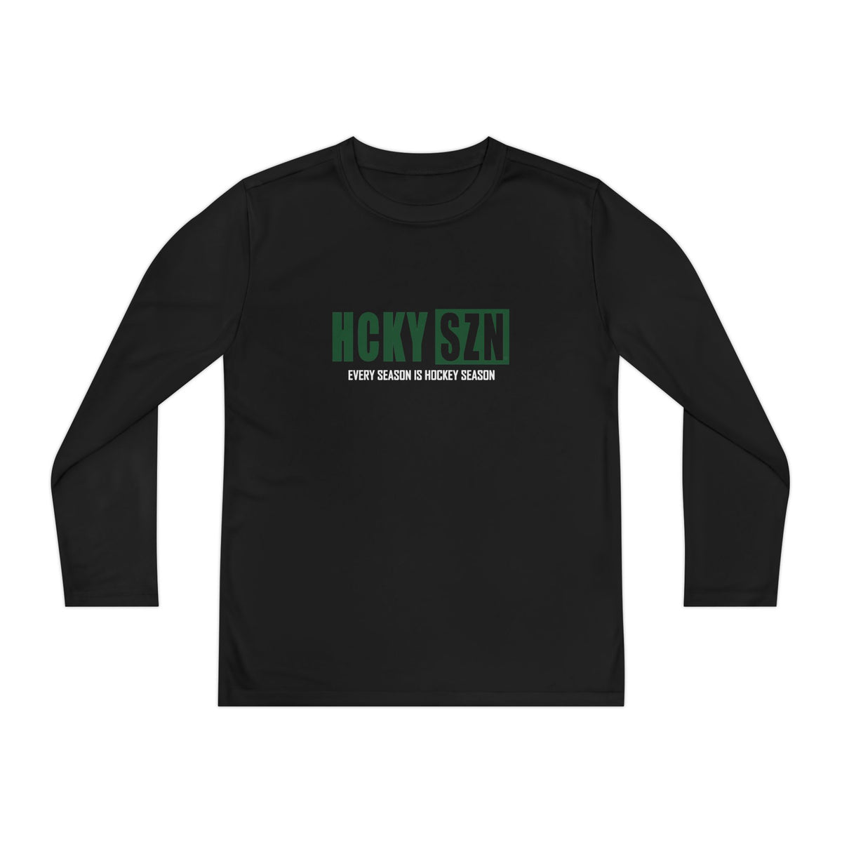 Every Season is HCKY SZN Youth Competitor Long Sleeve Tee (Forest Logo) - Various Colors