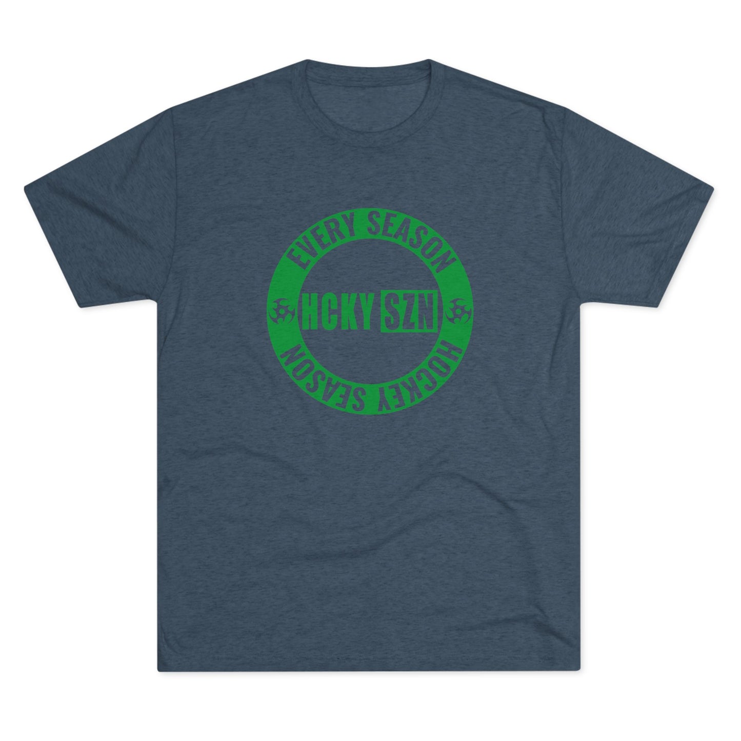 HCKY SZN Circle Logo TriBlend Tee Shirt (Green) - Various Colors