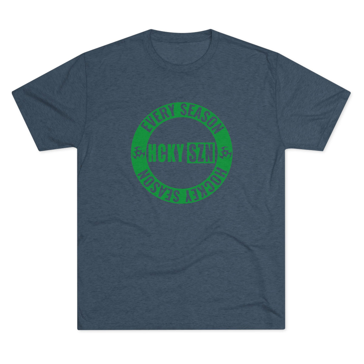 HCKY SZN Circle Logo TriBlend Tee Shirt (Green) - Various Colors