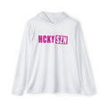 HCKY SZN Big Logo Performance Warmup Hoodie (White/Hot Pink)