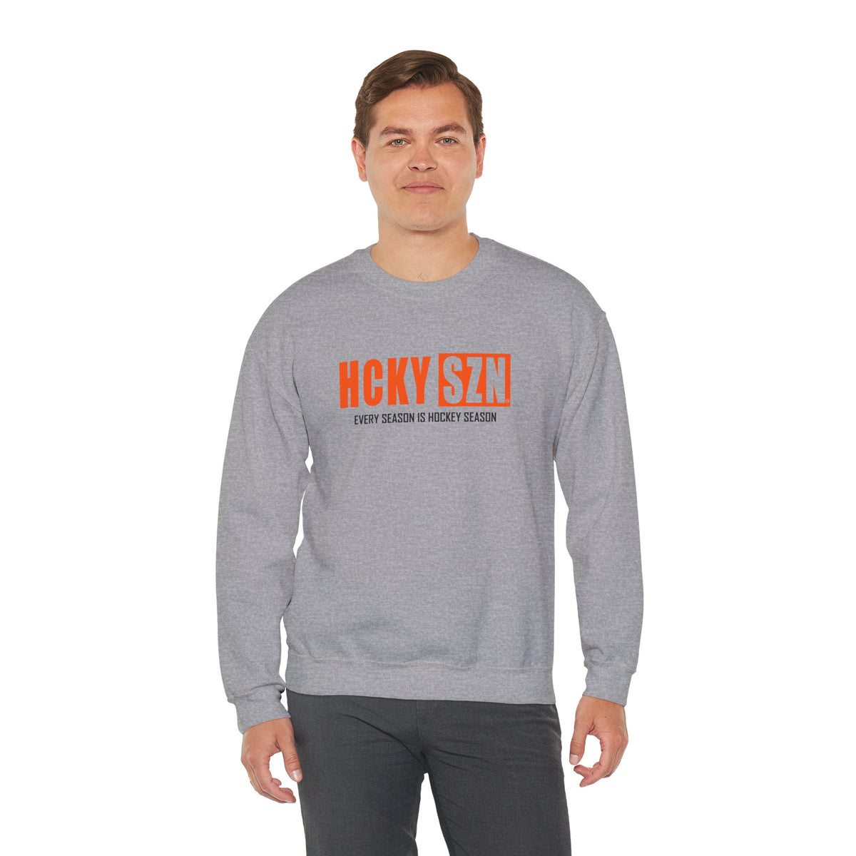 HCKY SZN Crewneck Sweatshirt (Orange Logo) - Various Colors