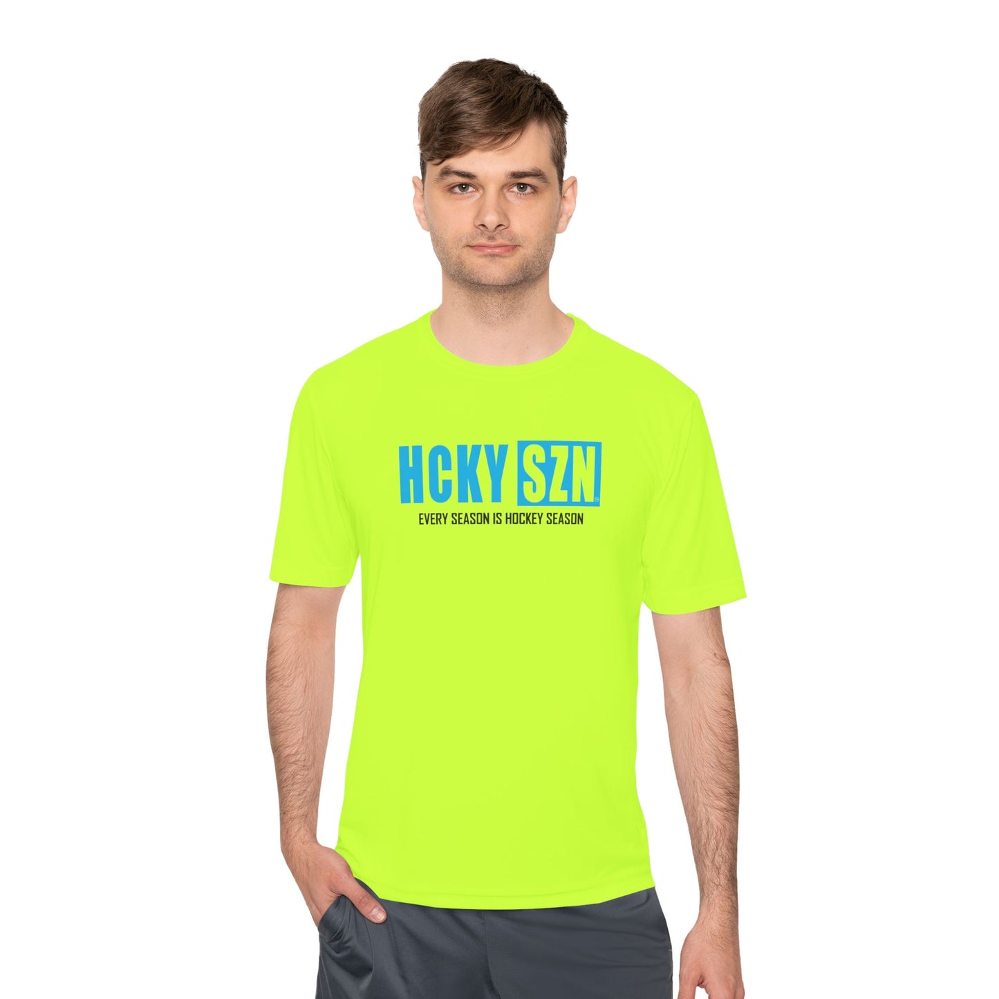 Every Season is HCKYS Performance Tee - Sky Blue Logo
