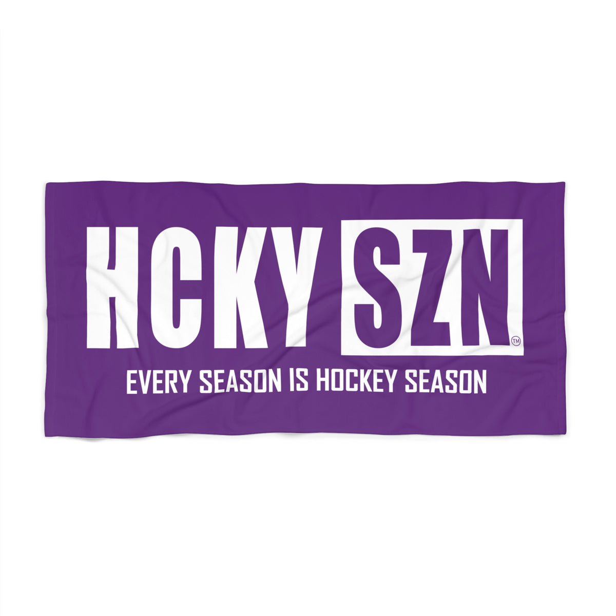 Every Season is HCKY SZN Beach Towel (Purple)