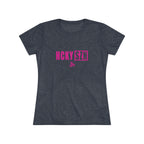 Women’s Hockey Vibe Triblend Tee (Hot Pink Logo)
