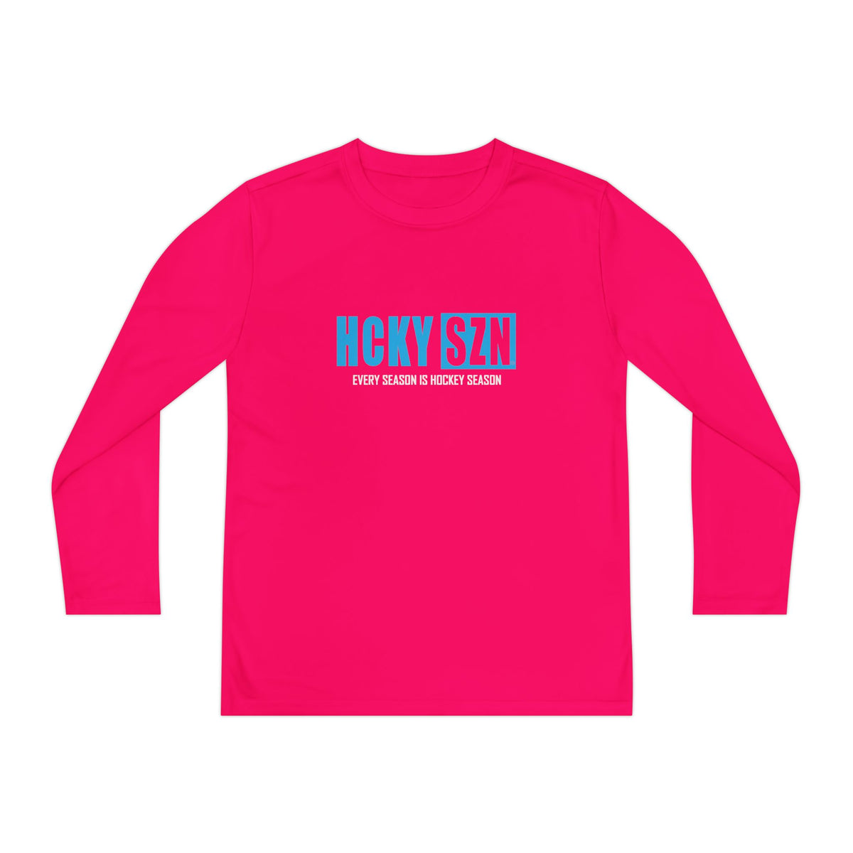 Every Season is HCKY SZN Youth Competitor Long Sleeve Tee (Sky Blue Logo) - Various Colors