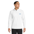 HCKY SZN Embroidered Quarter-Zip Pullover (White/Sky Blue)