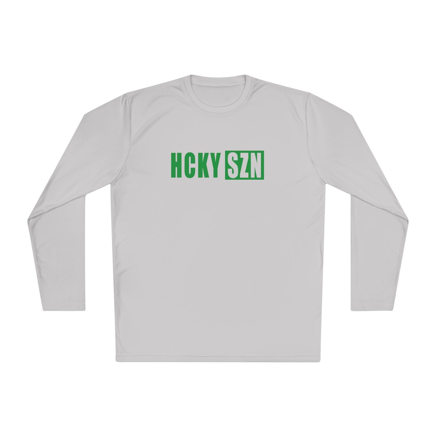 HCKY SZN Performance Long Sleeve Tee (Green Logo) - Various Colors