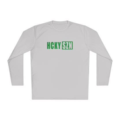 HCKY SZN Performance Long Sleeve Tee (Green Logo) - Various Colors