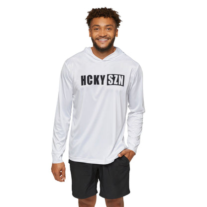 HCKY SZN Big Logo Performance Warmup Hoodie (White/Black)