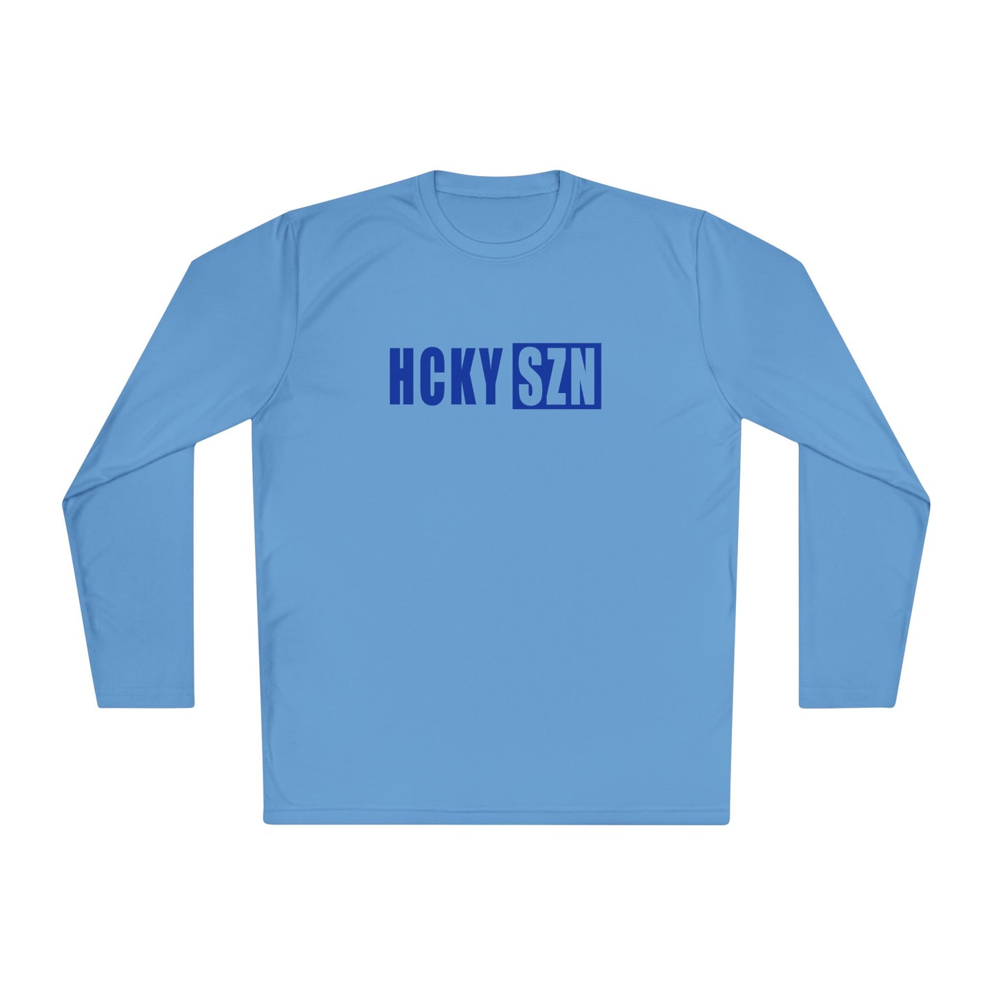 HCKY SZN Performance Long Sleeve Tee (Royal Blue Logo) - Various Colors