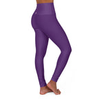 HCKY SZN High Waisted Yoga Leggings (Wineberry Purple)