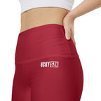 HKY SZN High Waisted Workout Shorts (Scarlet Red)