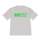HCKYSZN (Flagship Logo) Adult Performance Tee - Silver/Lime