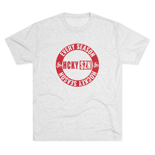 HCKY SZN Circle Logo TriBlend Tee Shirt (Red) - Various Colors