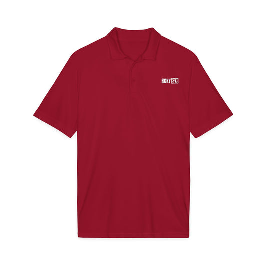HCKY SZN Embroidered Performance Hockey Polo (Cardinal)