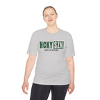 HCKYSZN (Hustle Hit) Adult Performance Tee - Silver/Forest Green/Black