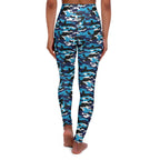 HCKY SZN High Waisted Yoga Leggings (Lightning Camo)